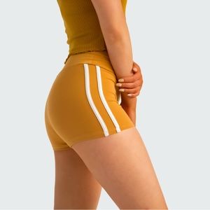 Side Stripe Shorts - Mustard